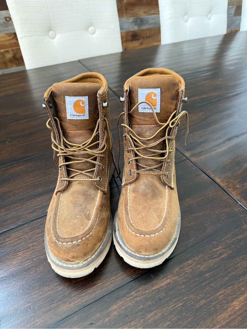 Carhartt Women’s 6" Steel Toe Waterproof Moc Toe Wedge Work Boots – Size 9